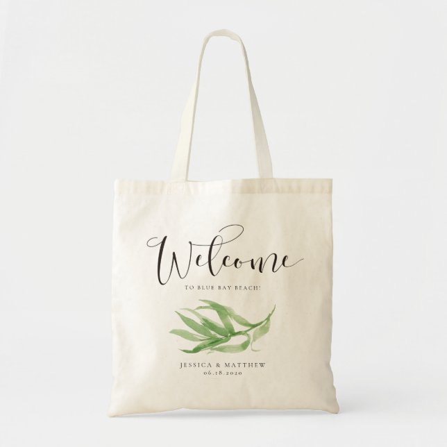 Sac de bienvenue pour feuilles tropicales Destinat (Devant)