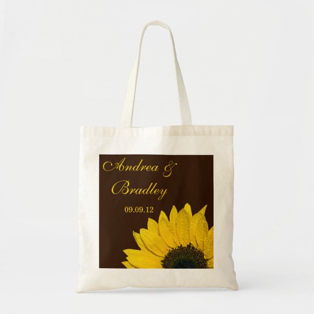 Sac de bienvenue pour Mariage de tournesol (Devant)