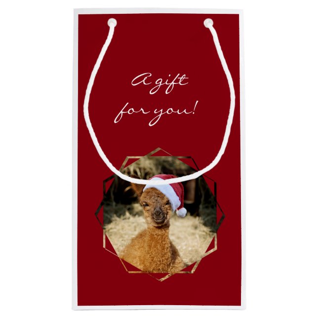 Sac de cadeau d'alpaga de Noël (Dos)