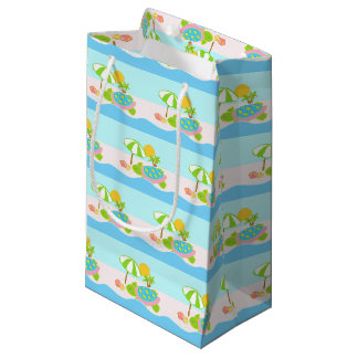 Sac de cadeau d'Aqua de rose de tortue de mer