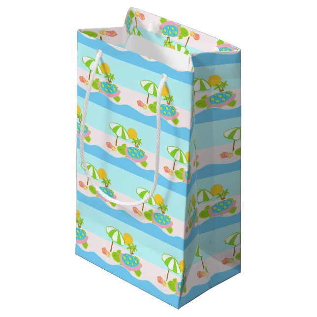 Sac de cadeau d'Aqua de rose de tortue de mer (Devant Angle)