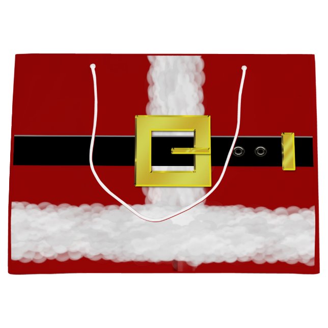 Sac de cadeau de costume de Père Noël - grand, (Devant)