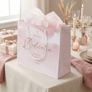 Sac de cadeau de dédicace de bébé à l'aquarelle ro