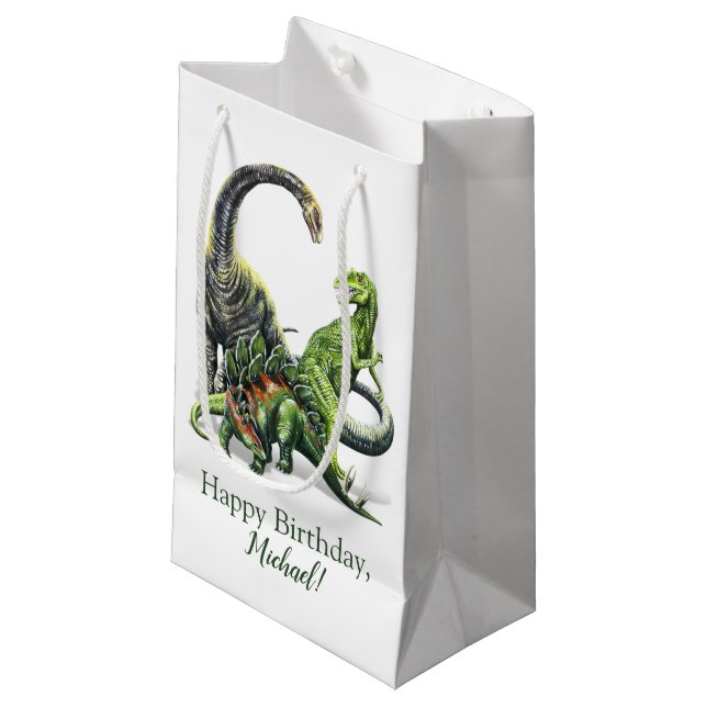 Sac de cadeau de dinosaure (Devant Angle)