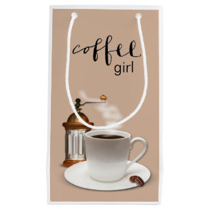 Sac de cadeau de fille de café