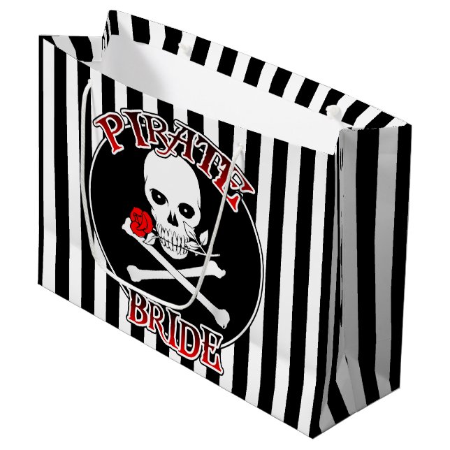 Sac de cadeau de jeune mariée de pirate grand (Devant Angle)