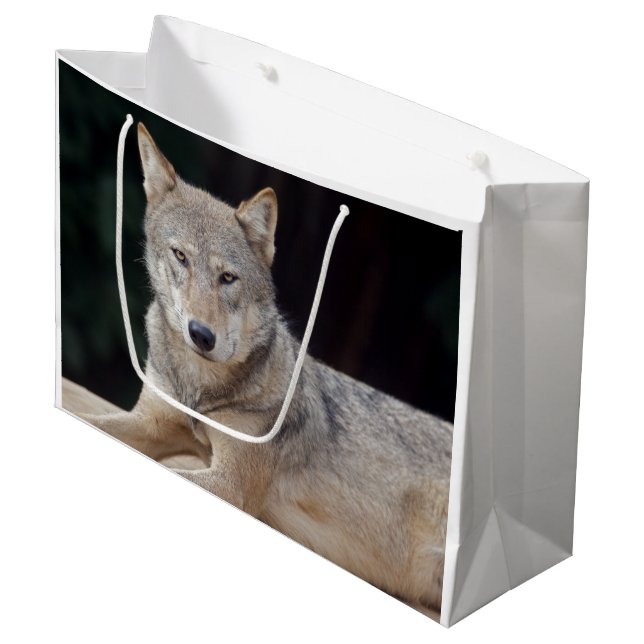 Sac de cadeau de loup gris (Devant Angle)