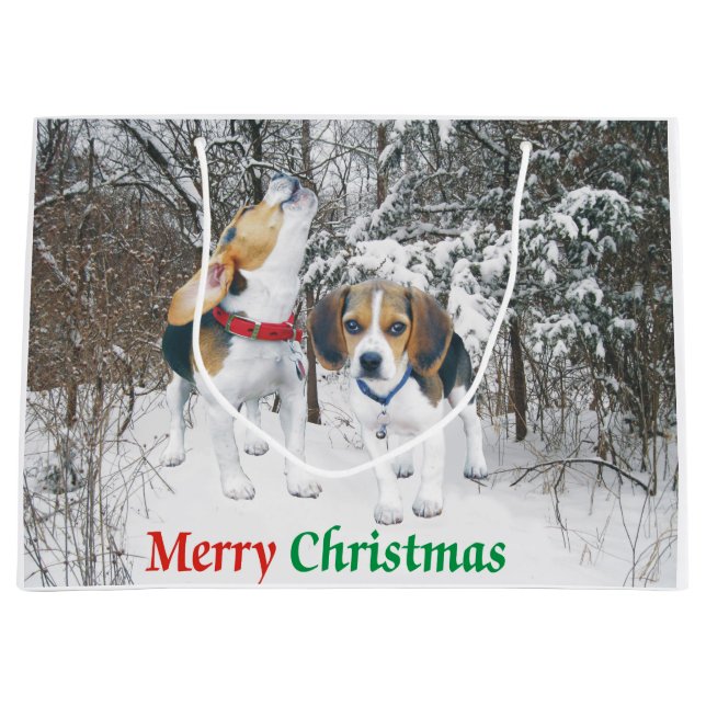 Sac de cadeau de Milou de chiots de beagle de (Devant)