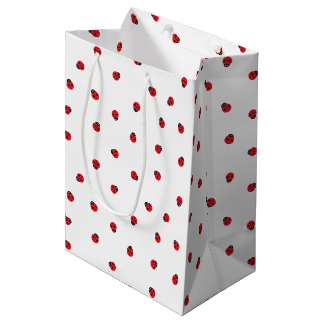 Sac de cadeau de motif de coccinelle (Devant Angle)