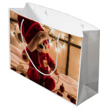 Sac de cadeau de Noël d'ours de nounours
