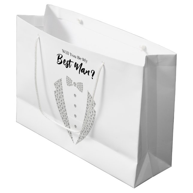 Sac de cadeau de témoin de mariage (Devant Angle)