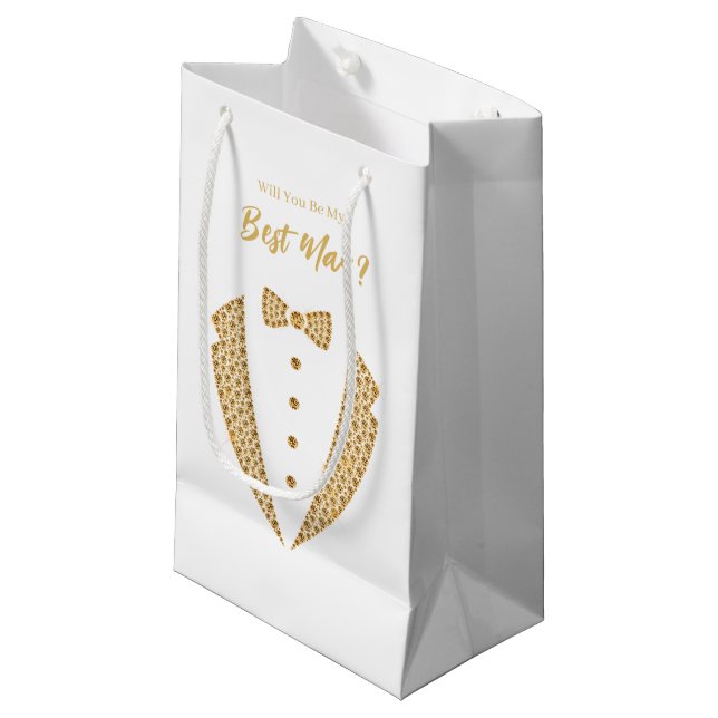 Sac de cadeau de témoin de mariage (Devant Angle)