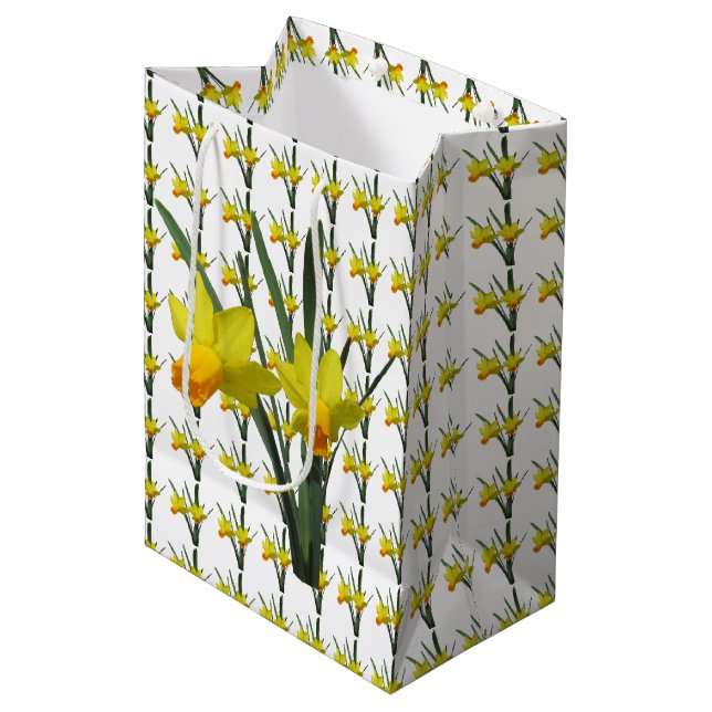 Sac de cadeau - fleurs de jonquille (Devant Angle)