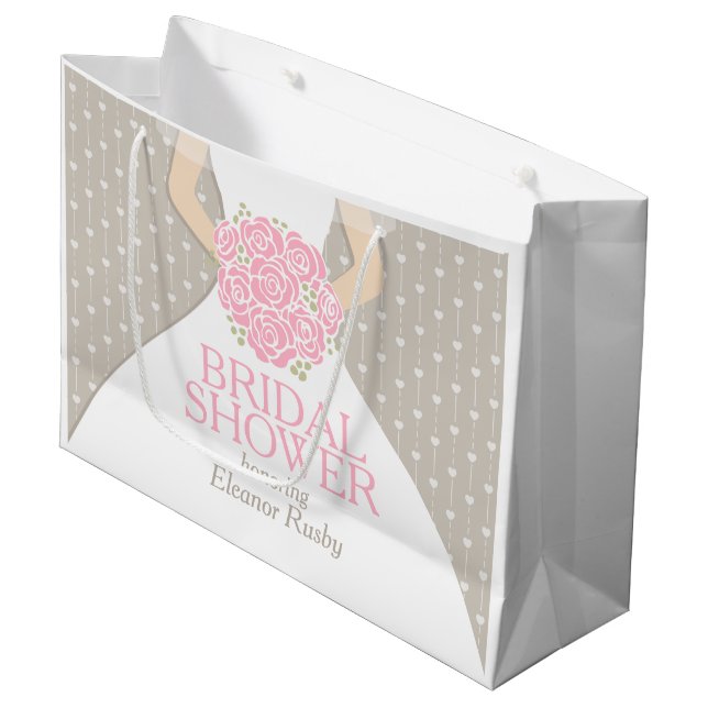 Sac de cadeau personnalisé par douche nuptiale (Devant Angle)