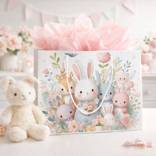 Sac de cadeau pour baby shower Woodland Bunny & Fr