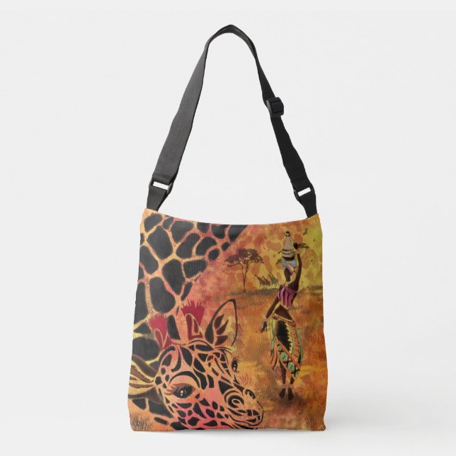 Sac de carrosserie pour fille et girafe africaine  (Devant)