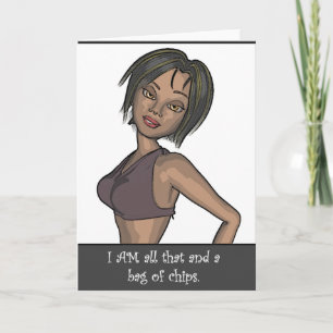 Sac de chips carte de voeux