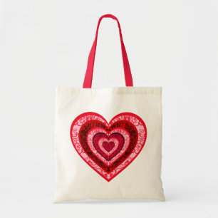 Sac de coeurs posé par Saint-Valentin de damassé