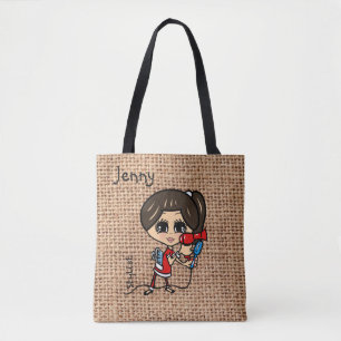 Sac de coiffure personnalisé Caricature brun