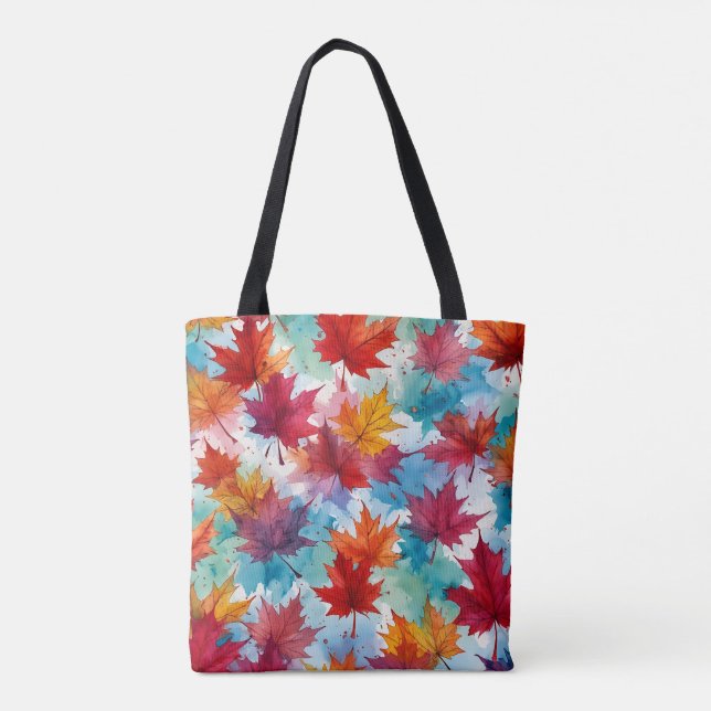 Sac de conception d'aquarelle feuille d'érable (Dos)