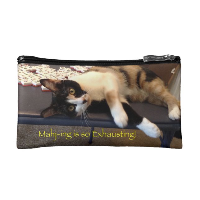 Sac de cosmétique de chat d'heure-milliampère (Devant)