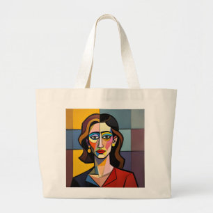 Sac de courses avec le portrait d'une femme en Pic