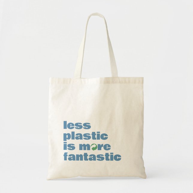 Sac de courses réutilisable avec texte minimal (Devant)