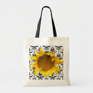 Sac de damassé de tournesol avec le noir