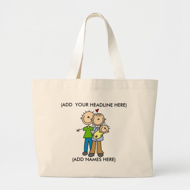 Sac de famille de bâtons personnalisable (Devant)