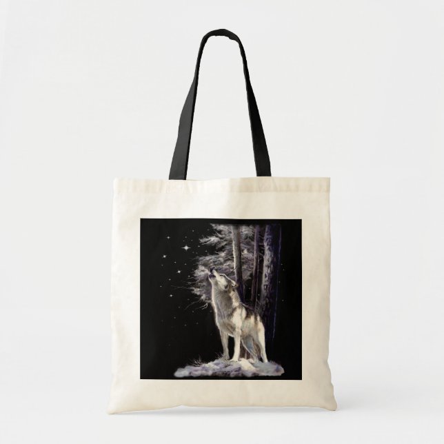 Sac de faune avec la scène romantique de loup (Devant)