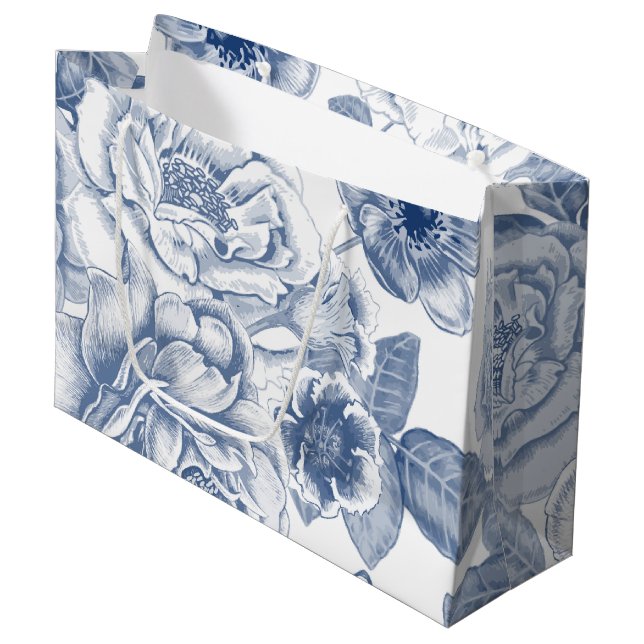 Sac de fête vintage bleu blanc (Devant Angle)