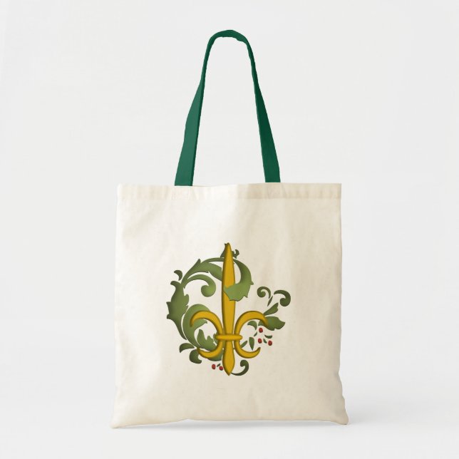 Sac de Fleur de lis Accent de rouleau de Noël (Devant)