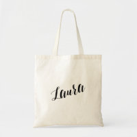 Sac de fourre-tout personnalisé de manuscrit Laura