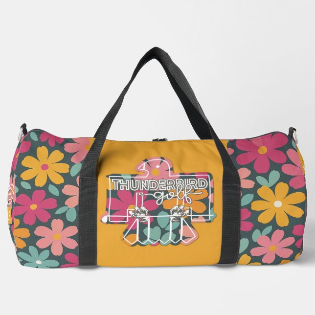 Sac de golf Thunderbird - floral + orange (Recto)