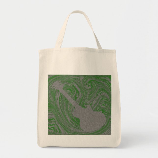 Sac de Guitare Grunge, Vert (Devant)