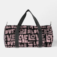 Sac de gym rose et noir - Love Graffiti