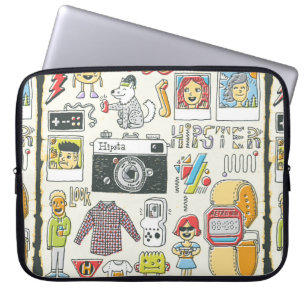 Sac de Hipster sangle dessiné à la main jeu de doo