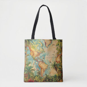 Sac de la collection Tote-vintage atlas