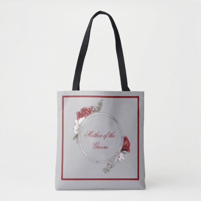 Sac de la mère du marié en roses blanches et roses (Devant)