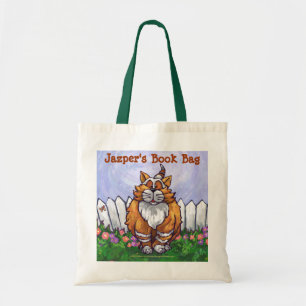 Sac de livre de chat au gingembre mignon
