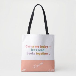 Sac de livre réglable, Ajouter votre nom, Changer 