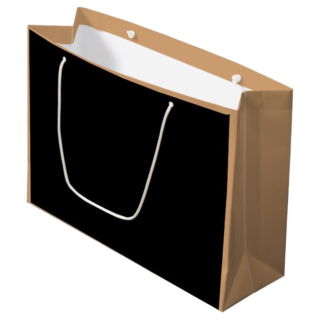 Sac de Luxe Personnalisé – Noir et Sable Chaud (Devant Angle)