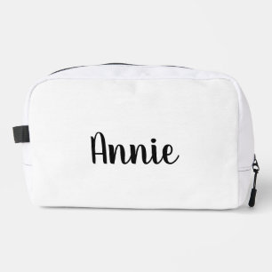 Sac de maquillage de nom en cuir, personnalisation