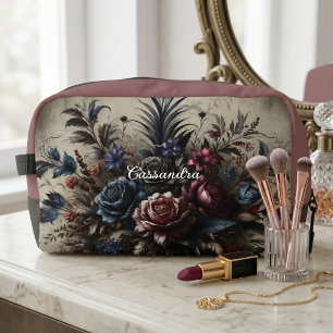 Sac de Maquillage de Voyage Rose Gothique Élégant