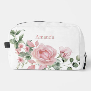 Sac de maquillage personnalisé Aquarelle Roses ros