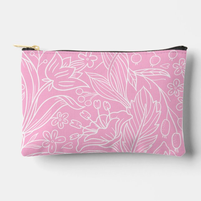 Sac de maquillage/toilette en crayon rose (Recto)