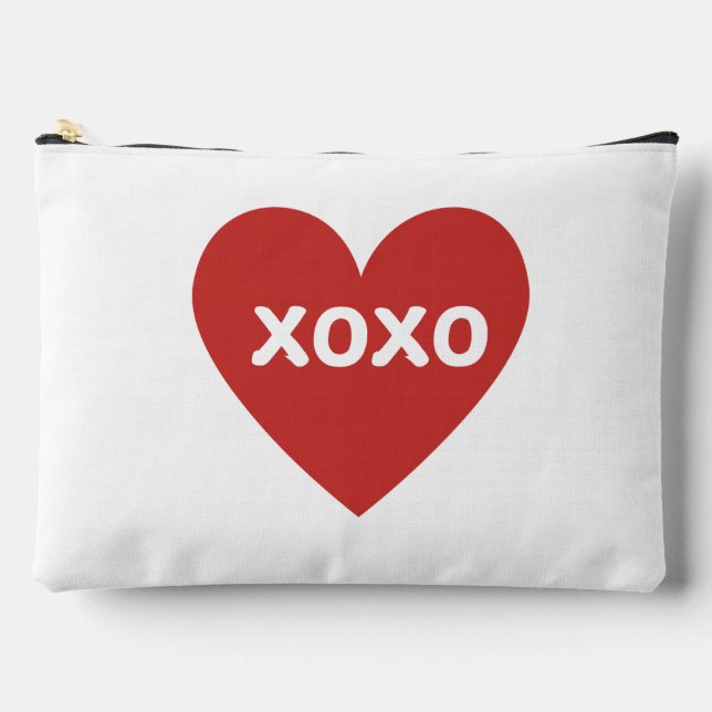 Sac de maquillage XOXO Heart Zipper Poch (Recto)