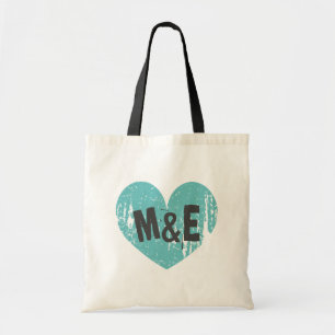 Sac de mariage personnalisé avec cœur vintage