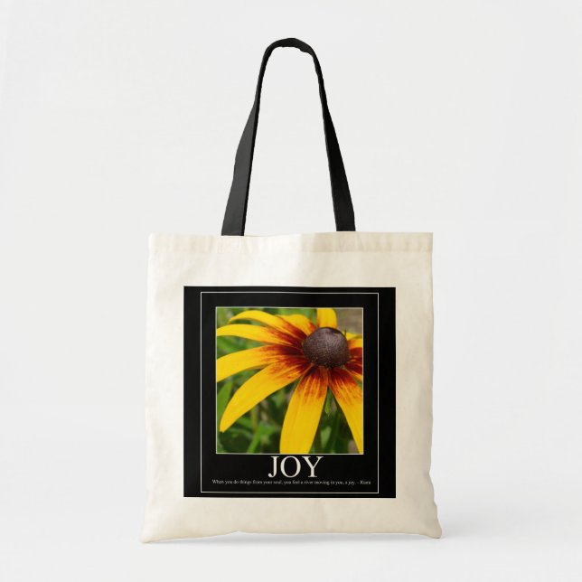 Sac de motivation de fleur de Rumi de joie (Devant)