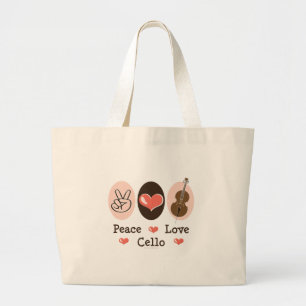 Sac de musique de violoncelle d'amour de paix